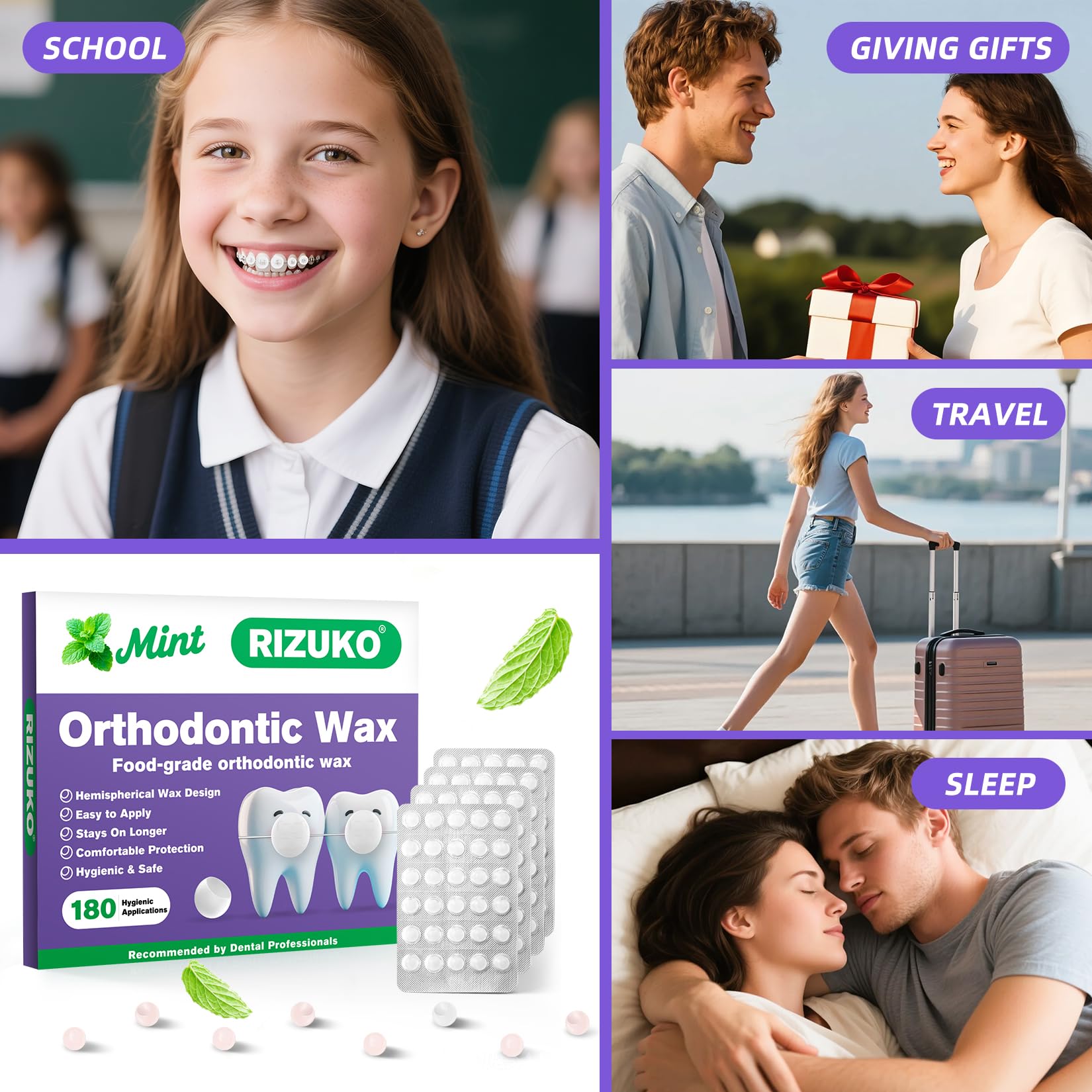 RIZUKO orthodontic wax in a pocket-ready packaging