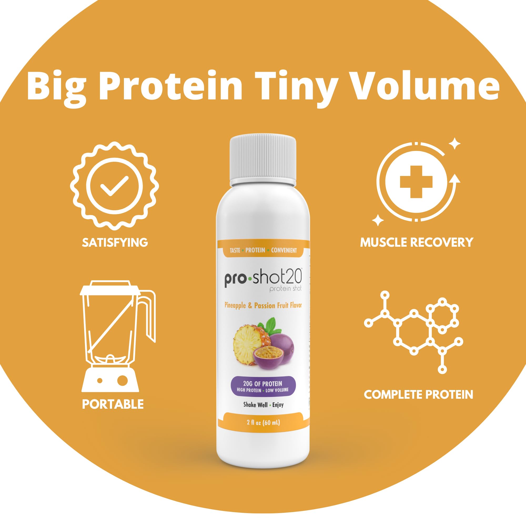 R-Kane Pro-Shot20 low-calorie, low-carb nutrition facts highlight.