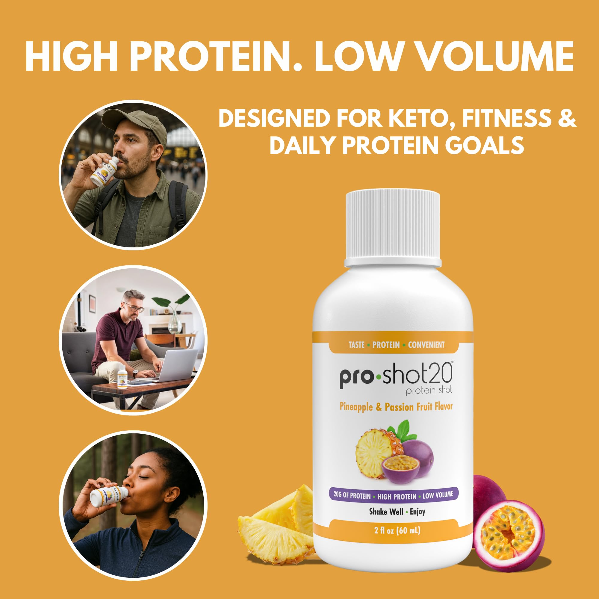 R-Kane Pro-Shot20 zero added sugar and no aspartame label.