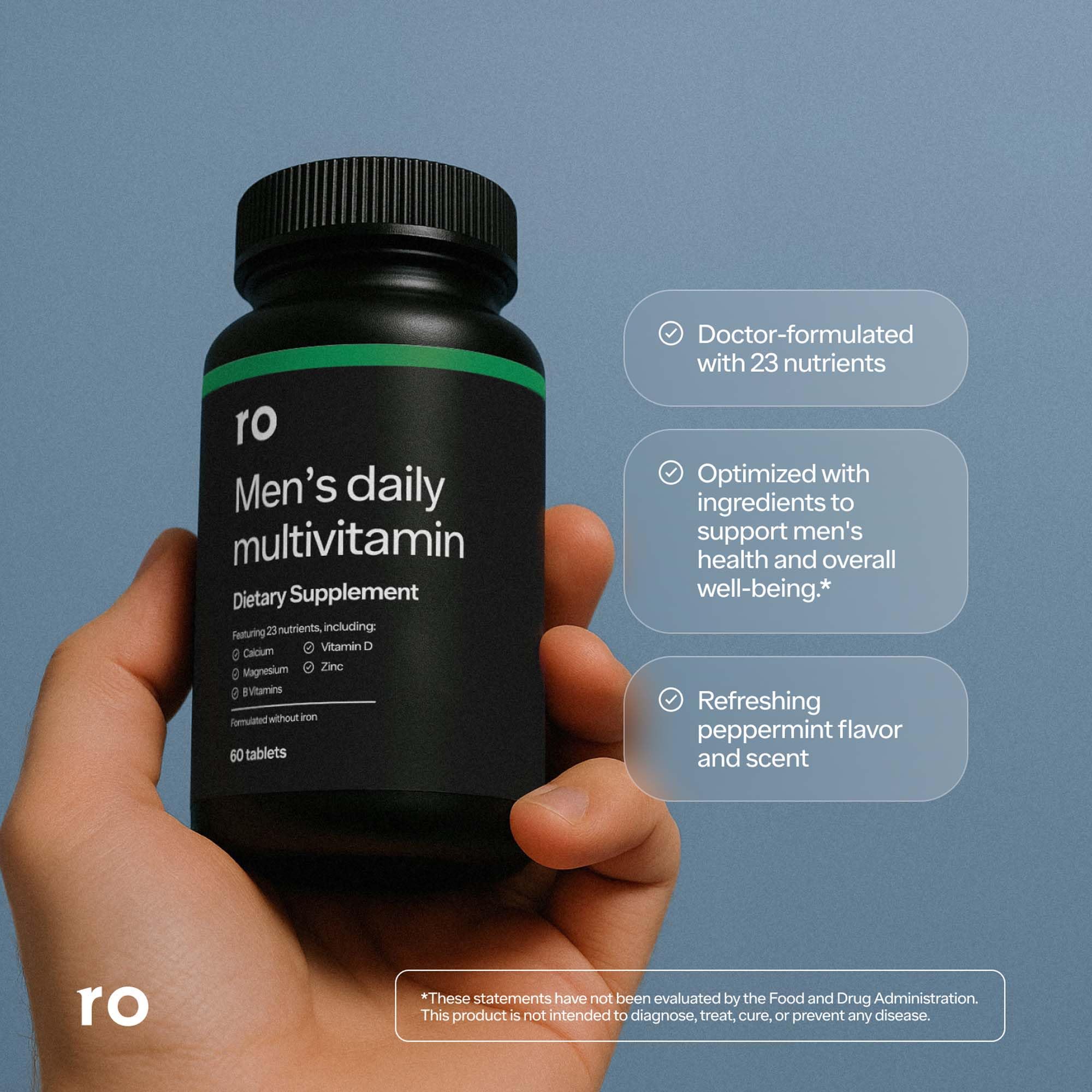 Alternate pack shot of Ro Daily Multivitamin for Men bottle