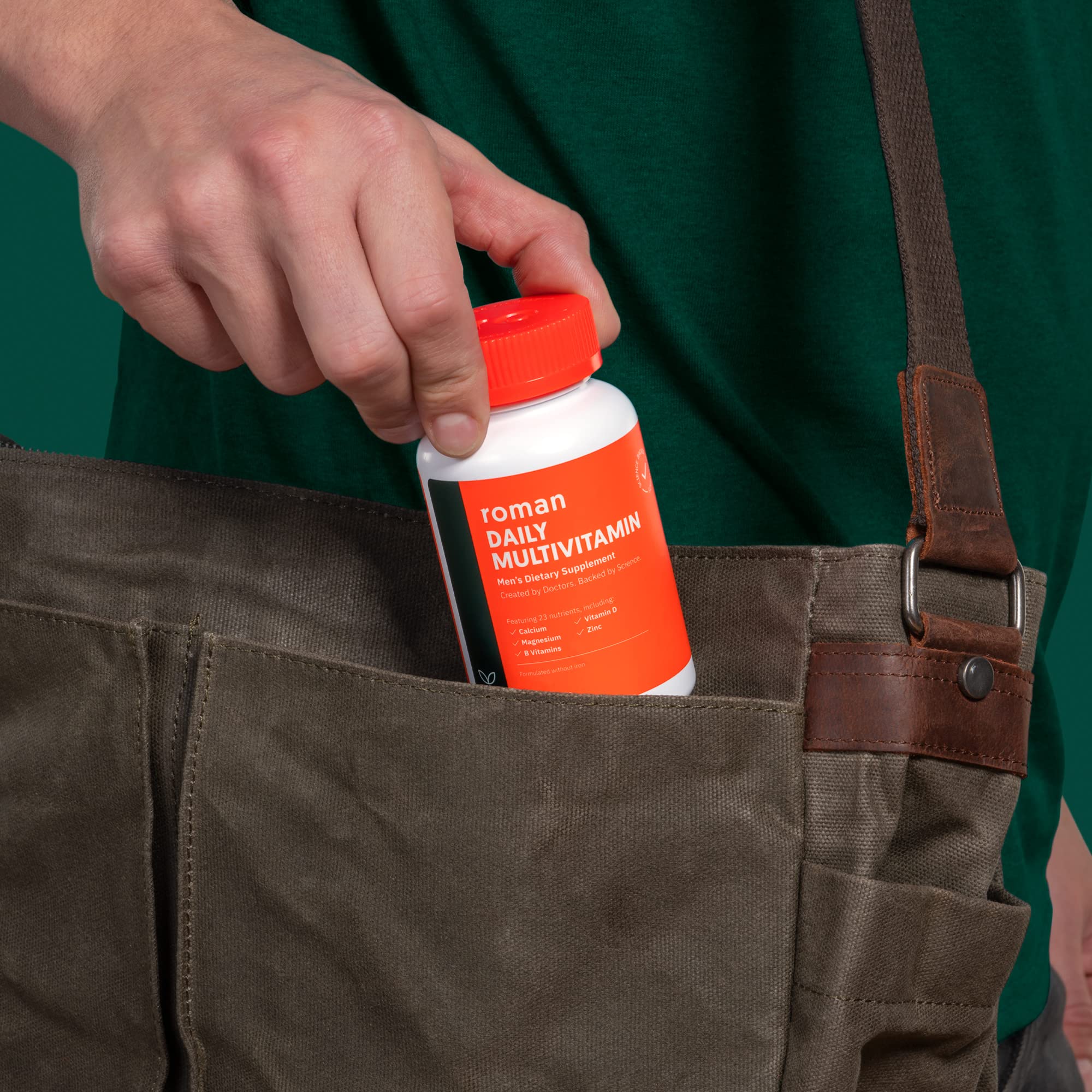 Peppermint flavor tablet close-up from Ro Daily Multivitamin for Men