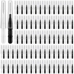 ROADPLUM 120-piece interdental brushes in storage box (black and white) – front view