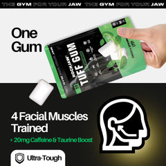 ROCKJAW Jawline Gum Smooth Spearmint box back with nutrition panel