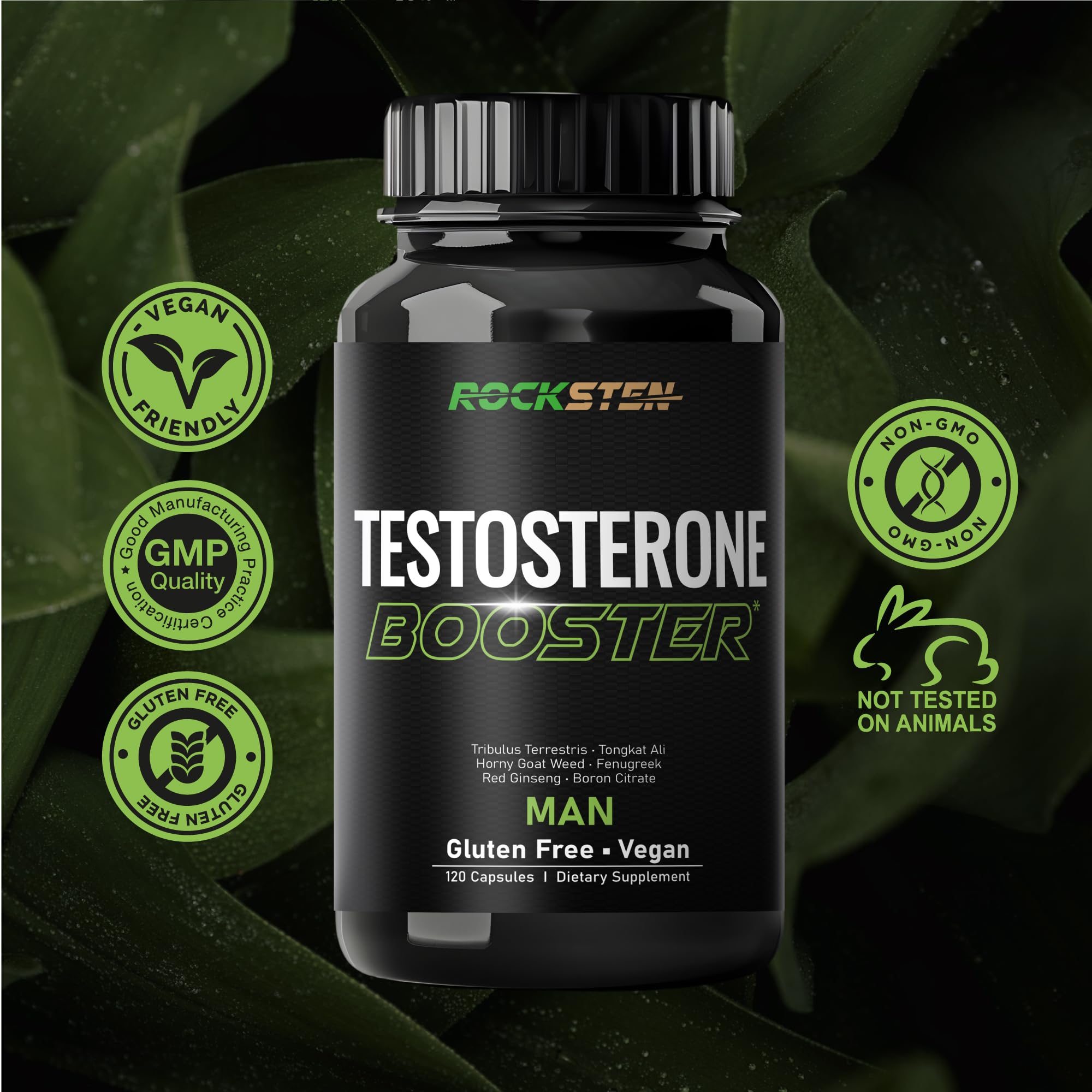 RockSten Korean Red Ginseng 1000mg visual signals sustained vitality