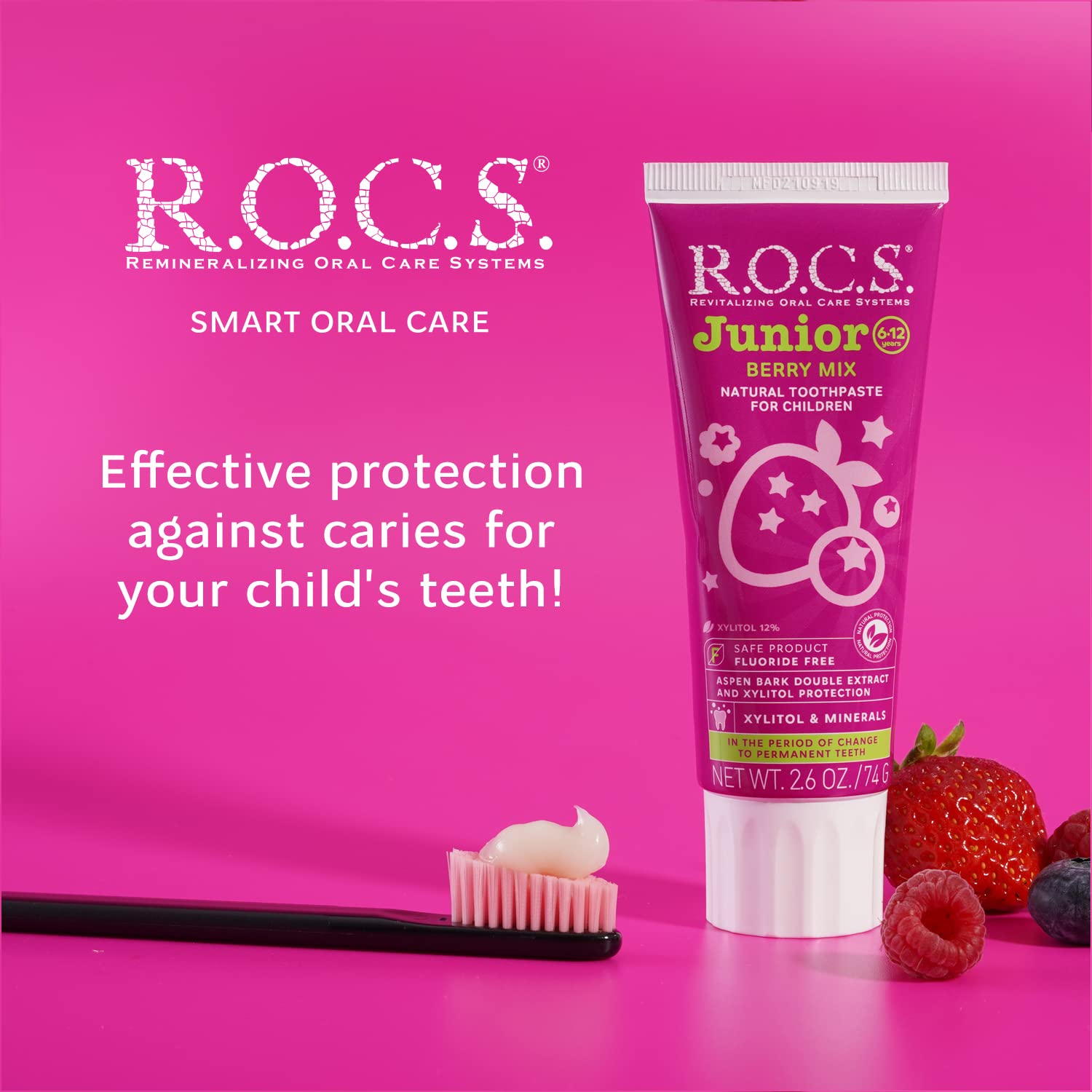 Berry Mix toothpaste suitable for children aged 6-12