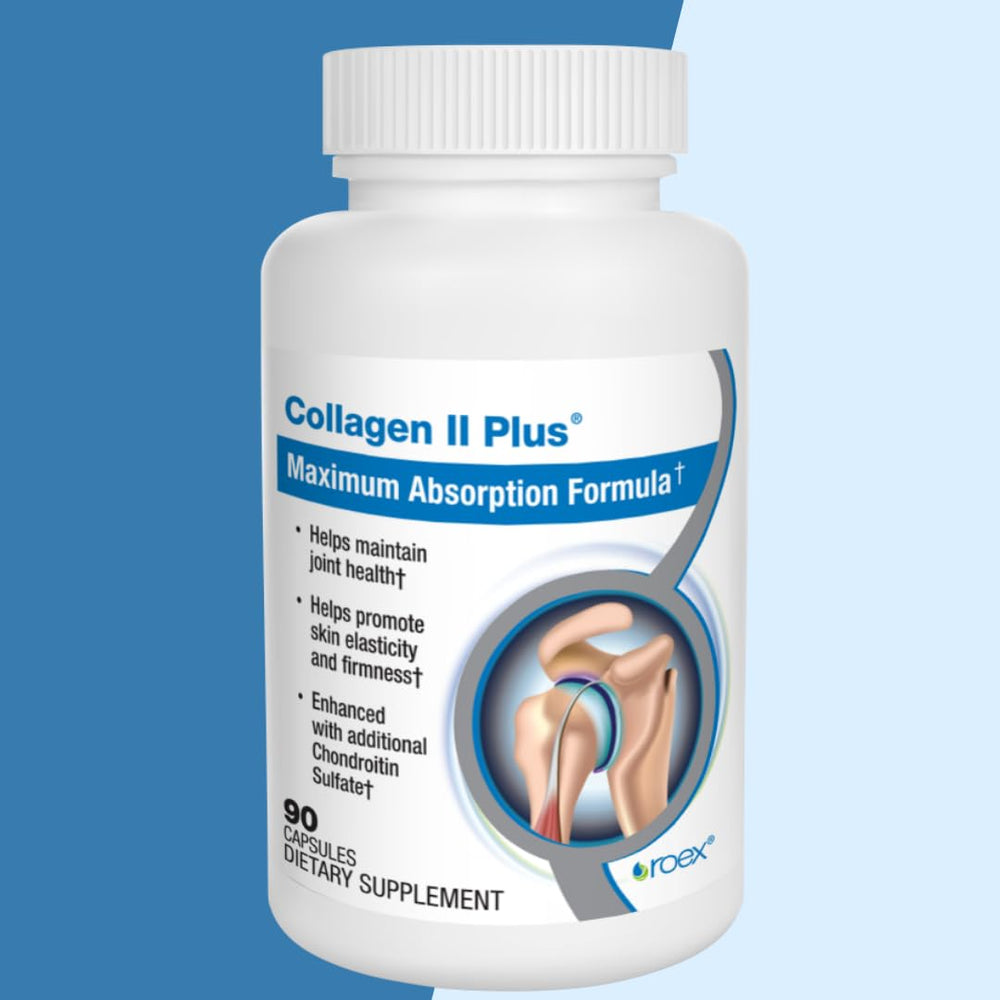 Roex Collagen II Plus product shot with capsules