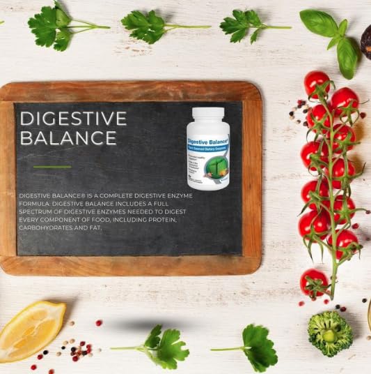 Illustration showing digestive enzymes supporting digestion