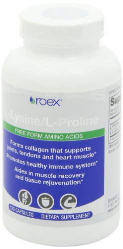 Lifestyle shot of Roex L-Lysine & L-Proline capsules