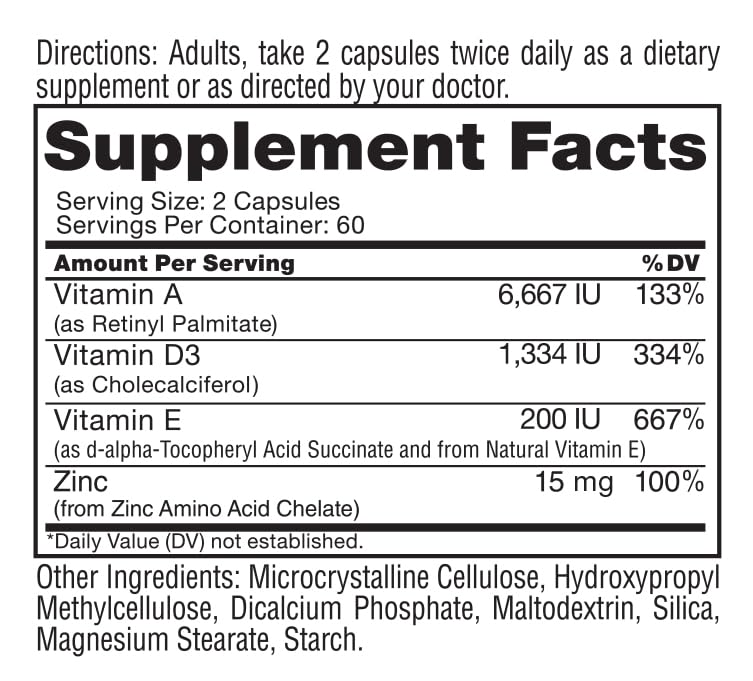 Back view of Roex bottle showing supplementary information