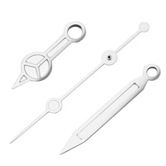 Silver Rolex Submariner watch hands replacement set – front view
