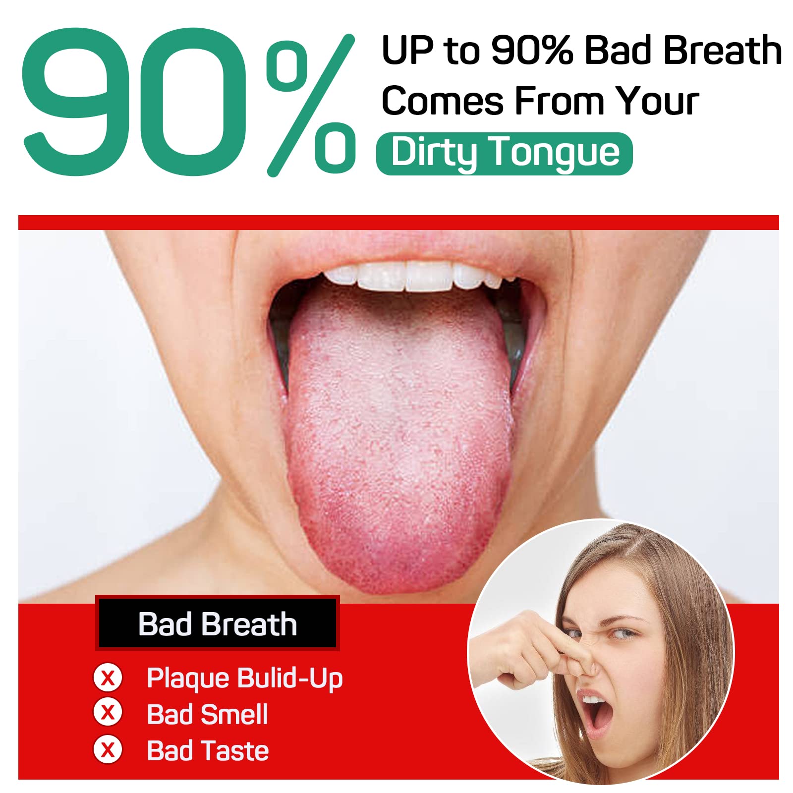 RONAVO Tongue Scraper with Handy Case - Color Option 2