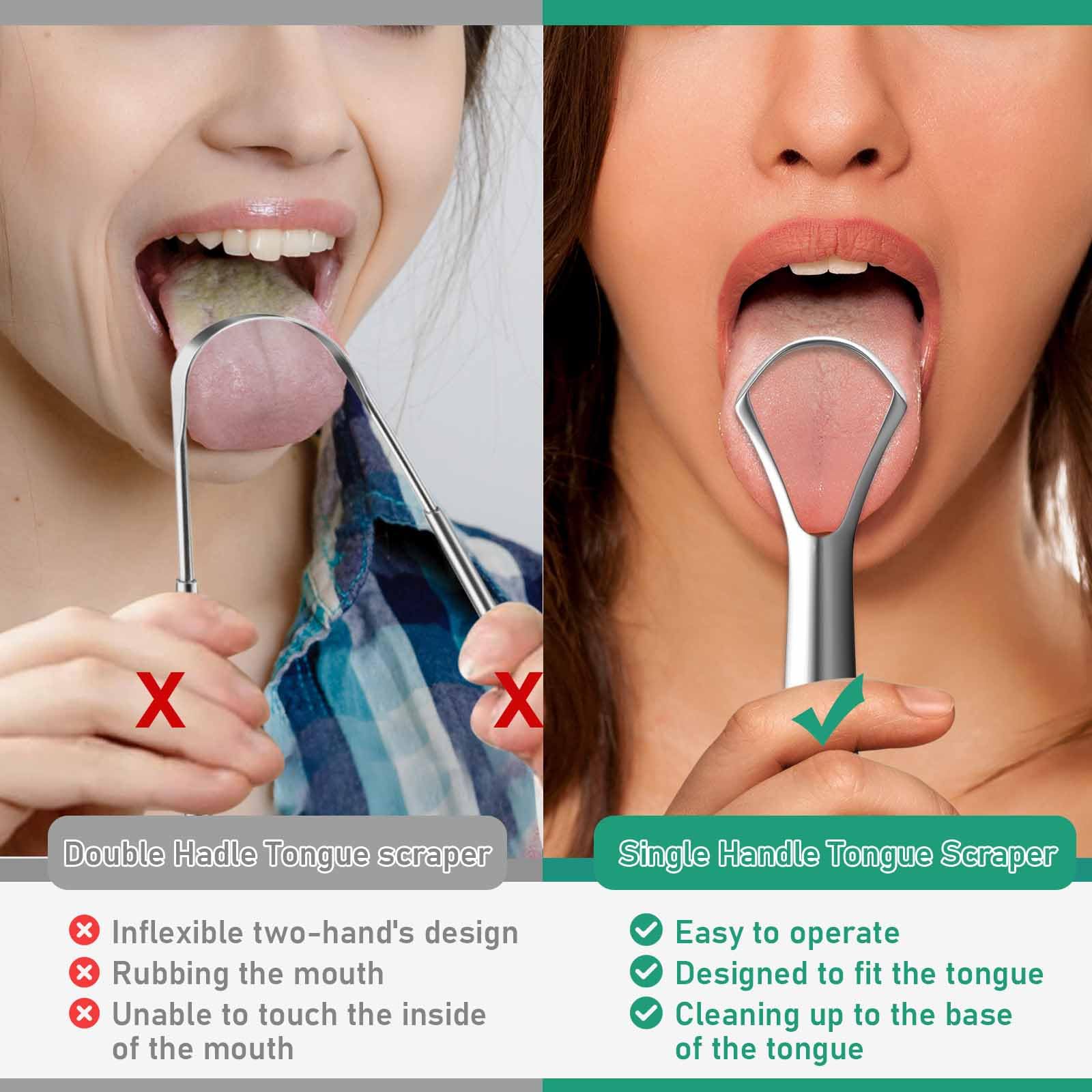 RONAVO Tongue Scraper packaging in box with two scrapers