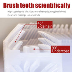 Close-up of soft bristles on RONGCHUANG Ultrasonic Toothbrush Black