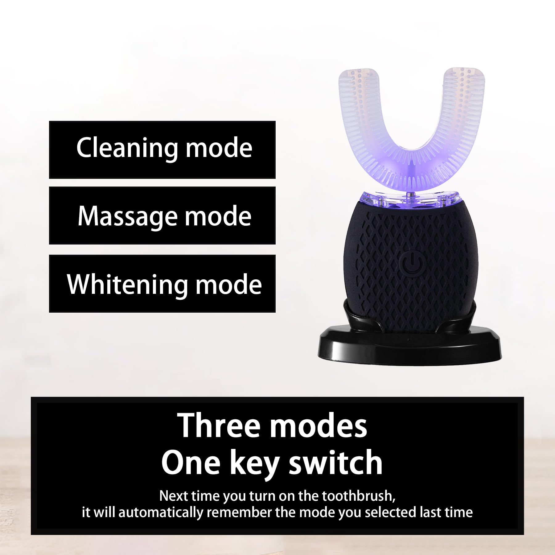 Toothbrush on wireless charging base
