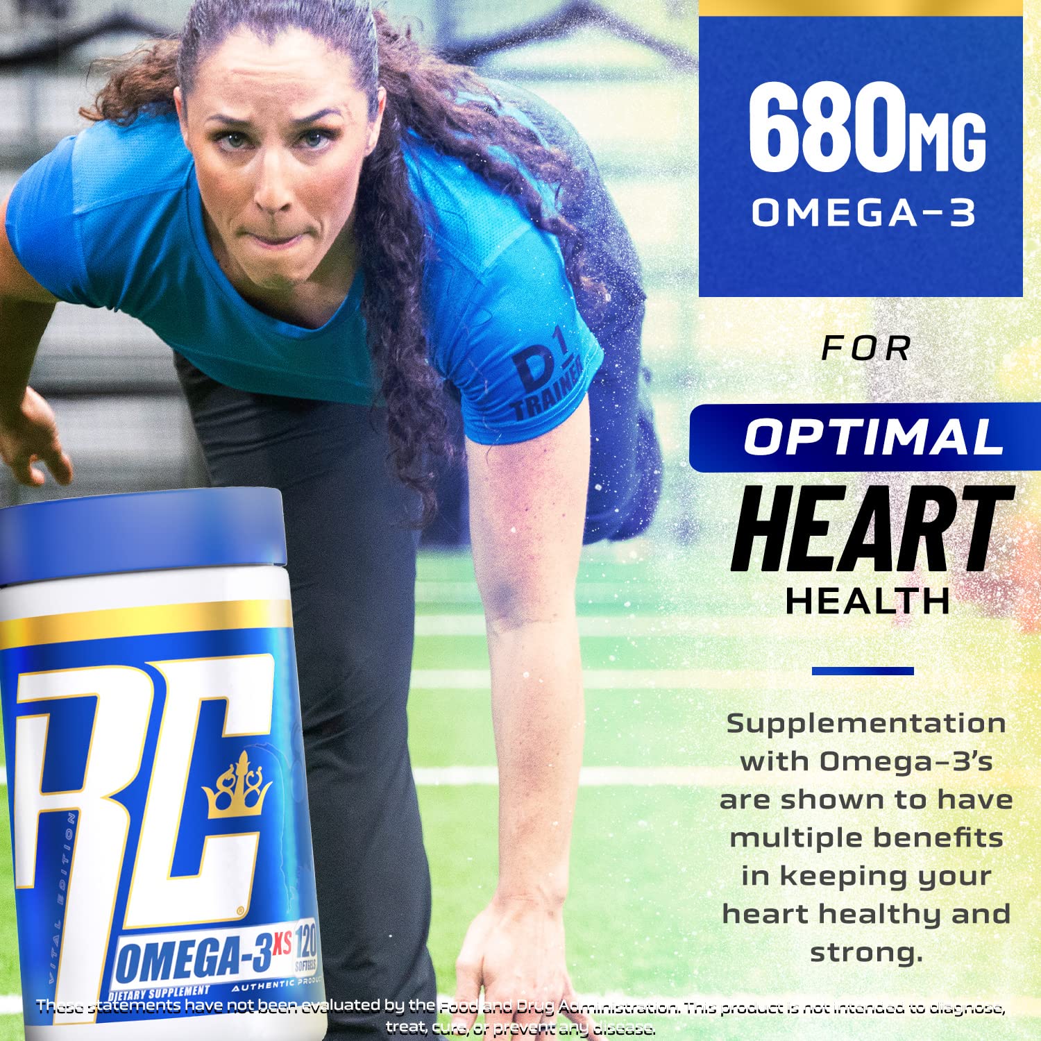 Brain health concept with omega-3 imagery