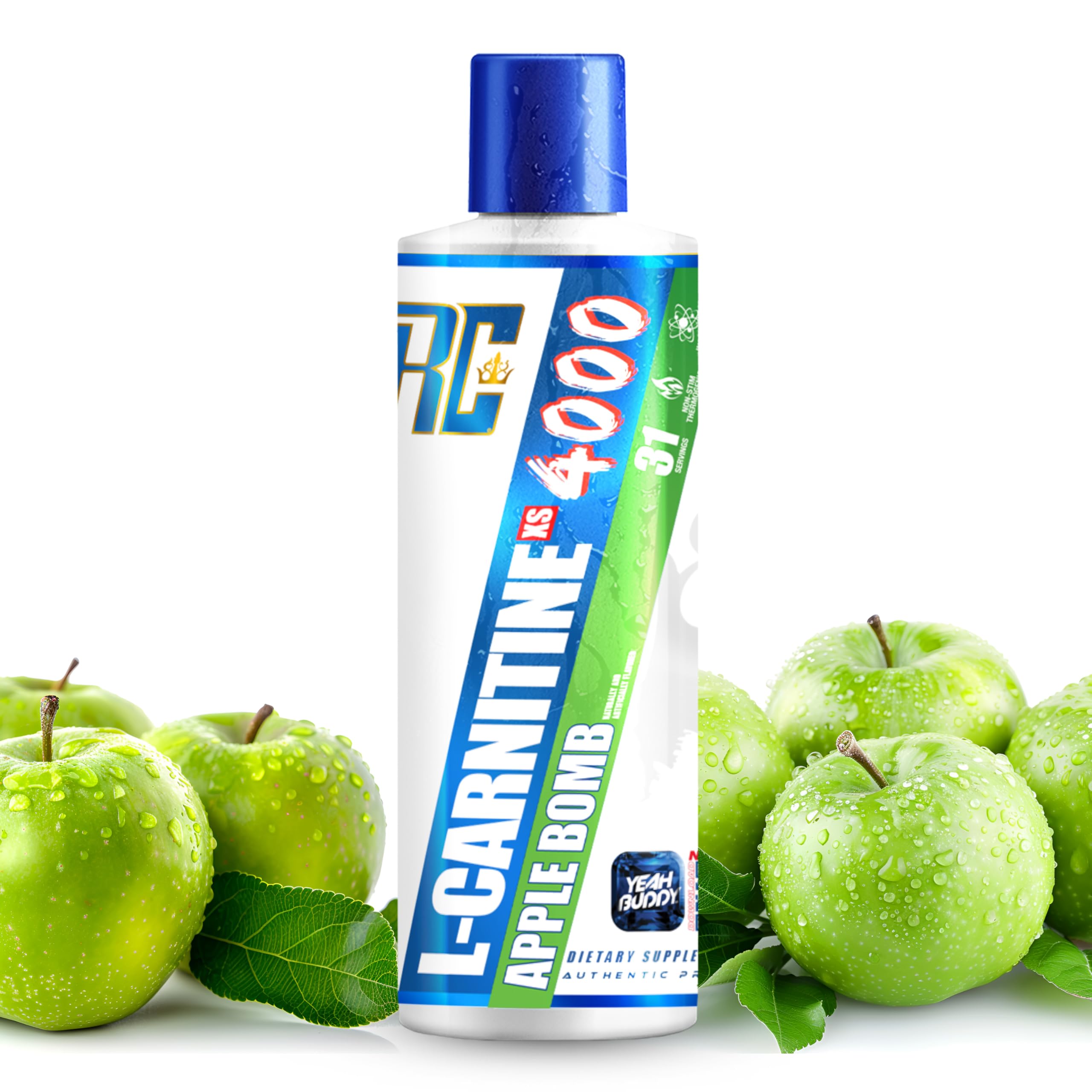 Ronnie Coleman L-Carnitine XS4000 Apple Bomb bottle for lean-muscle support