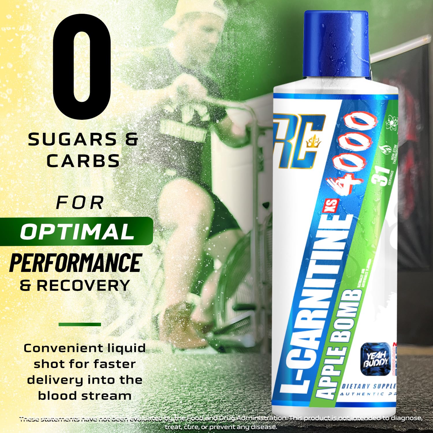 Ronnie Coleman bottle on gym setup for on-the-go supplementation