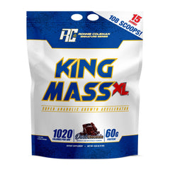 Ronnie Coleman Signature Series King Mass XL chocolate powder in 15lb tub for mass gain