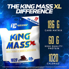 Ronnie Coleman Signature Series King Mass XL ingredients label highlights creatine and glutamine