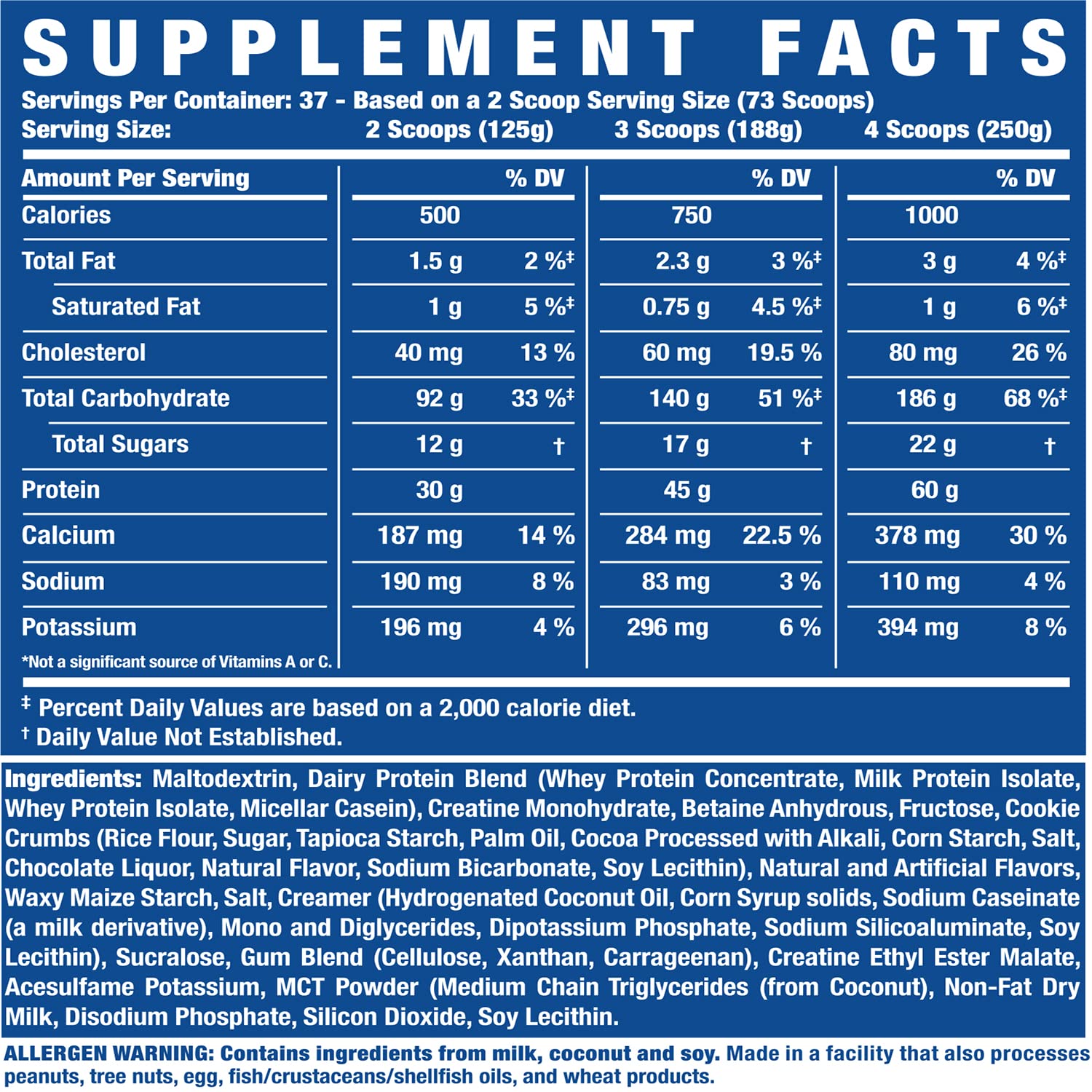 Ronnie Coleman Signature Series King Mass XL oats and peanut butter shake ready-to-blend
