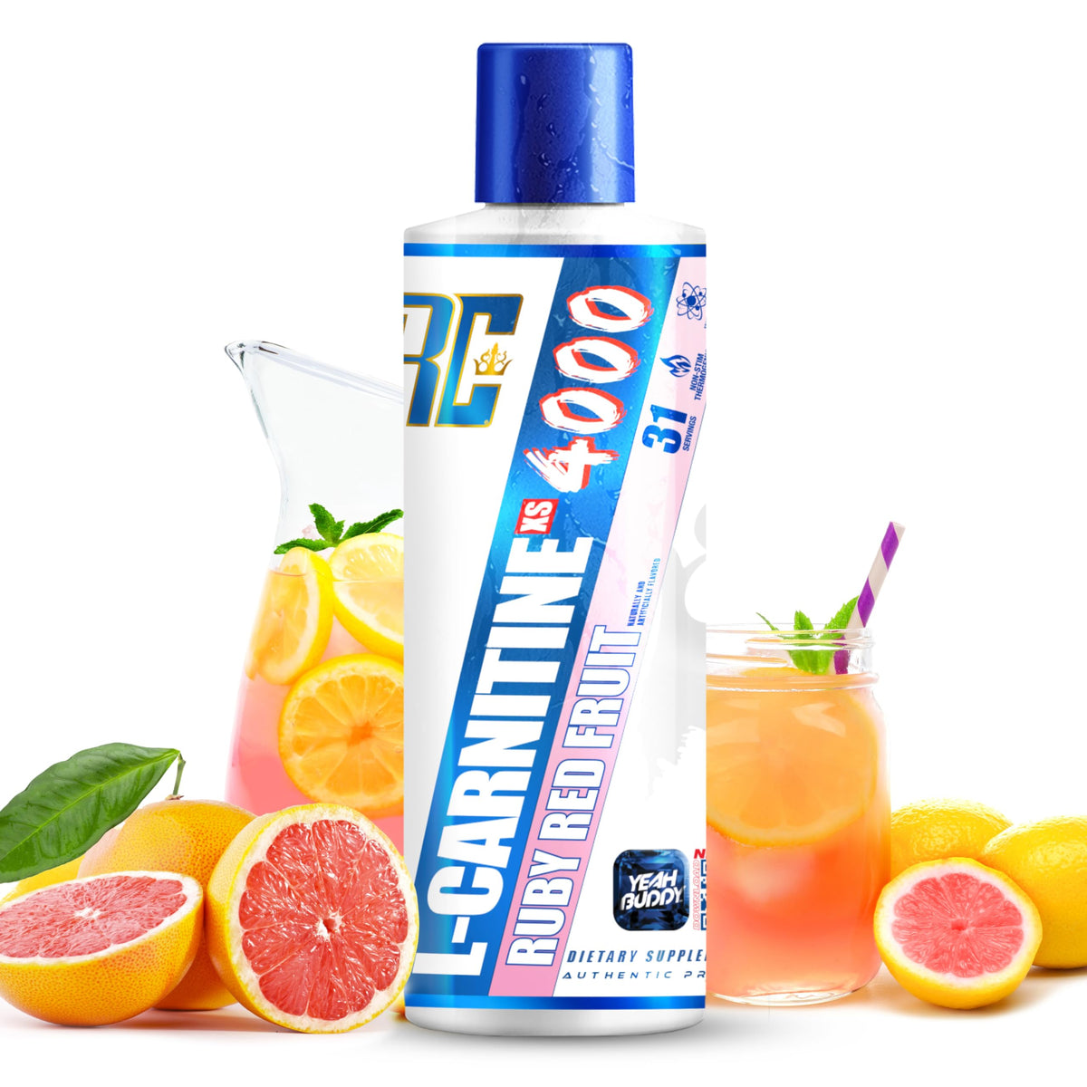 Ronnie Coleman Signature Series L-Carnitine XS 4000 Liquid bottle ready for lean muscle support.
