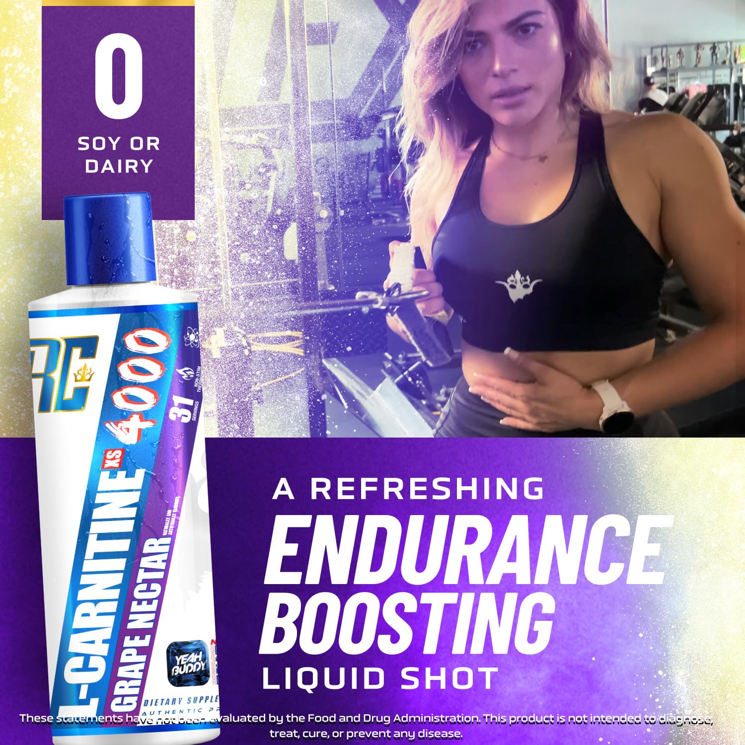 Ronnie Coleman L-Carnitine XS 4000 Liquid Berry Blast flavor swirl