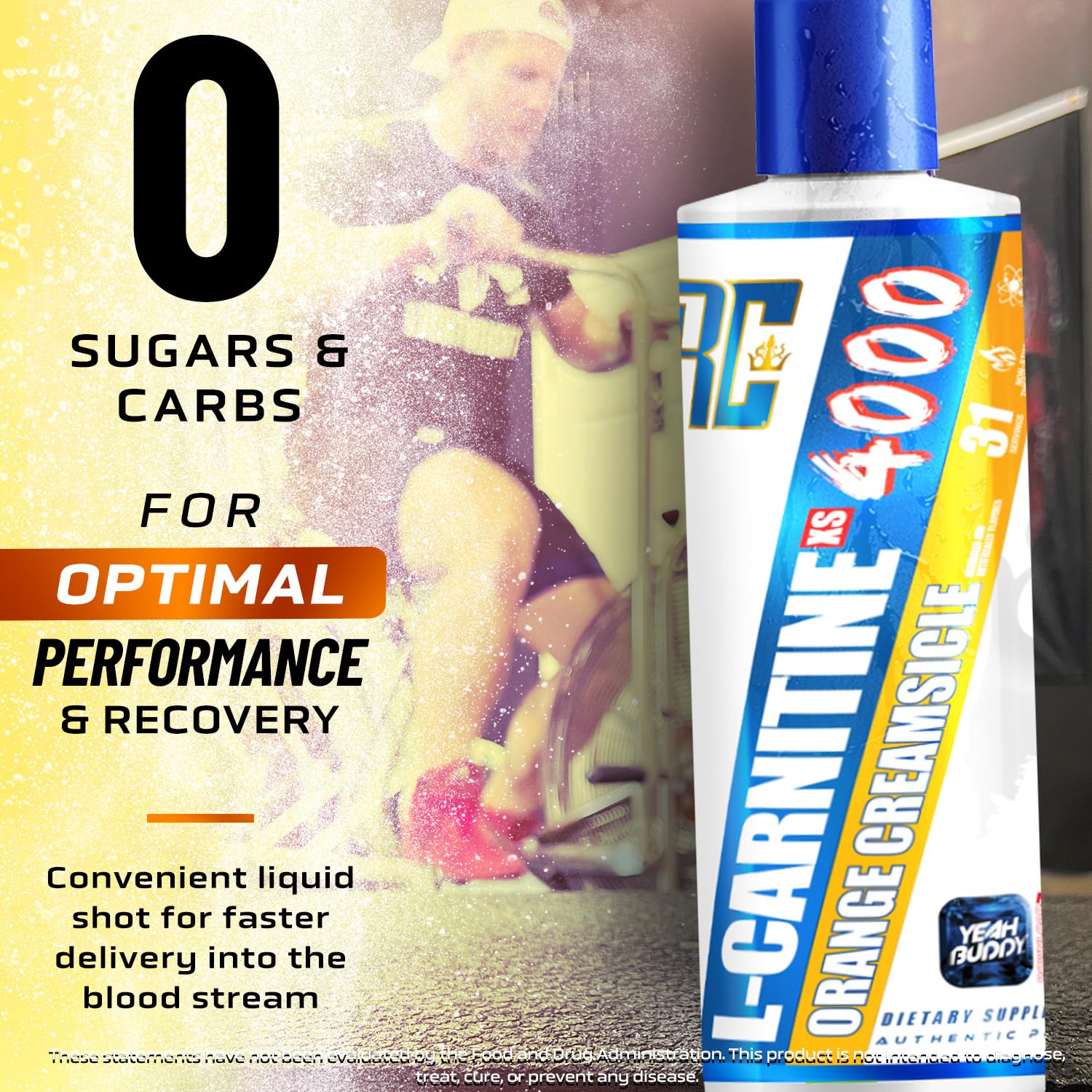 Ronnie Coleman Signature Series L-Carnitine XS 4000 Orange Creamsicle bottle pour