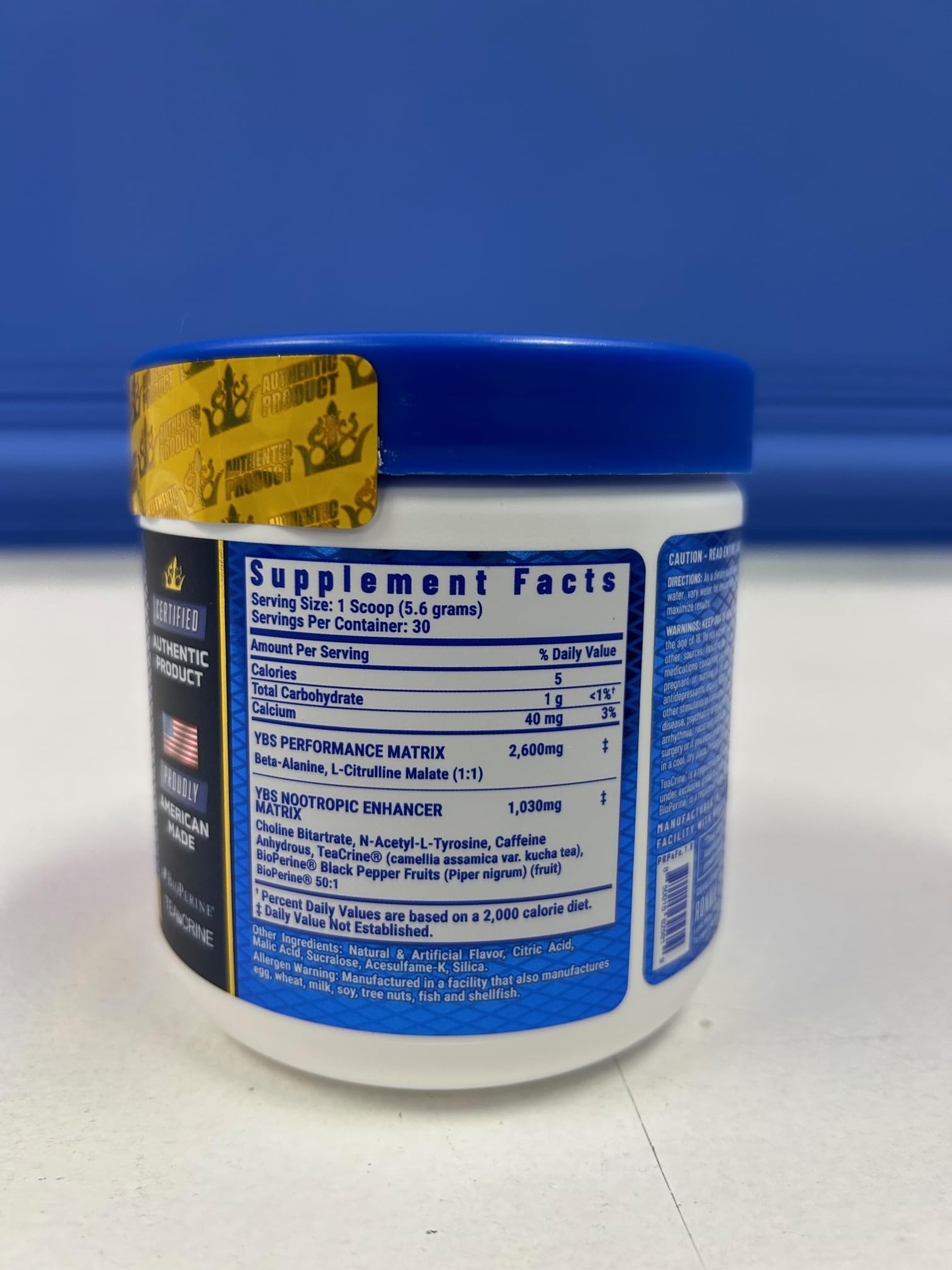 Close-up of Paradise Fusion pre-workout powder texture with scoop