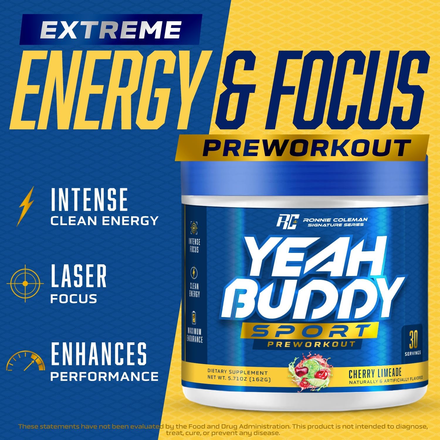 Scoop of Yeah Buddy Island Crush pre-workout powder