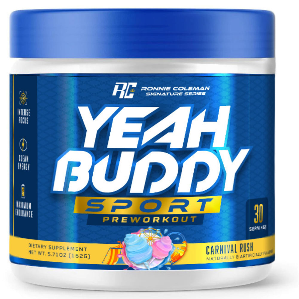 Ronnie Coleman Yeah Buddy Pre Workout packaging – front view for men and women