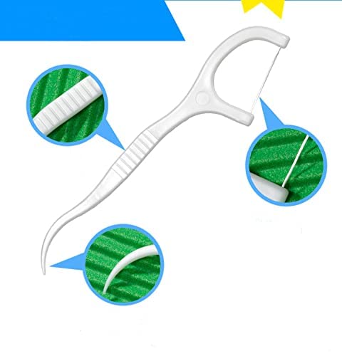 Close-up of RONSIT floss picks mint flavor