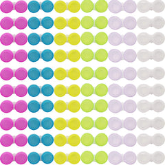 RONYOUNG 60PCS contact lens cases in six color options: pink, blue, green, yellow, white, purple