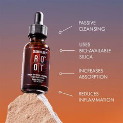 Close-up of the natural mineral formula in a glass vial