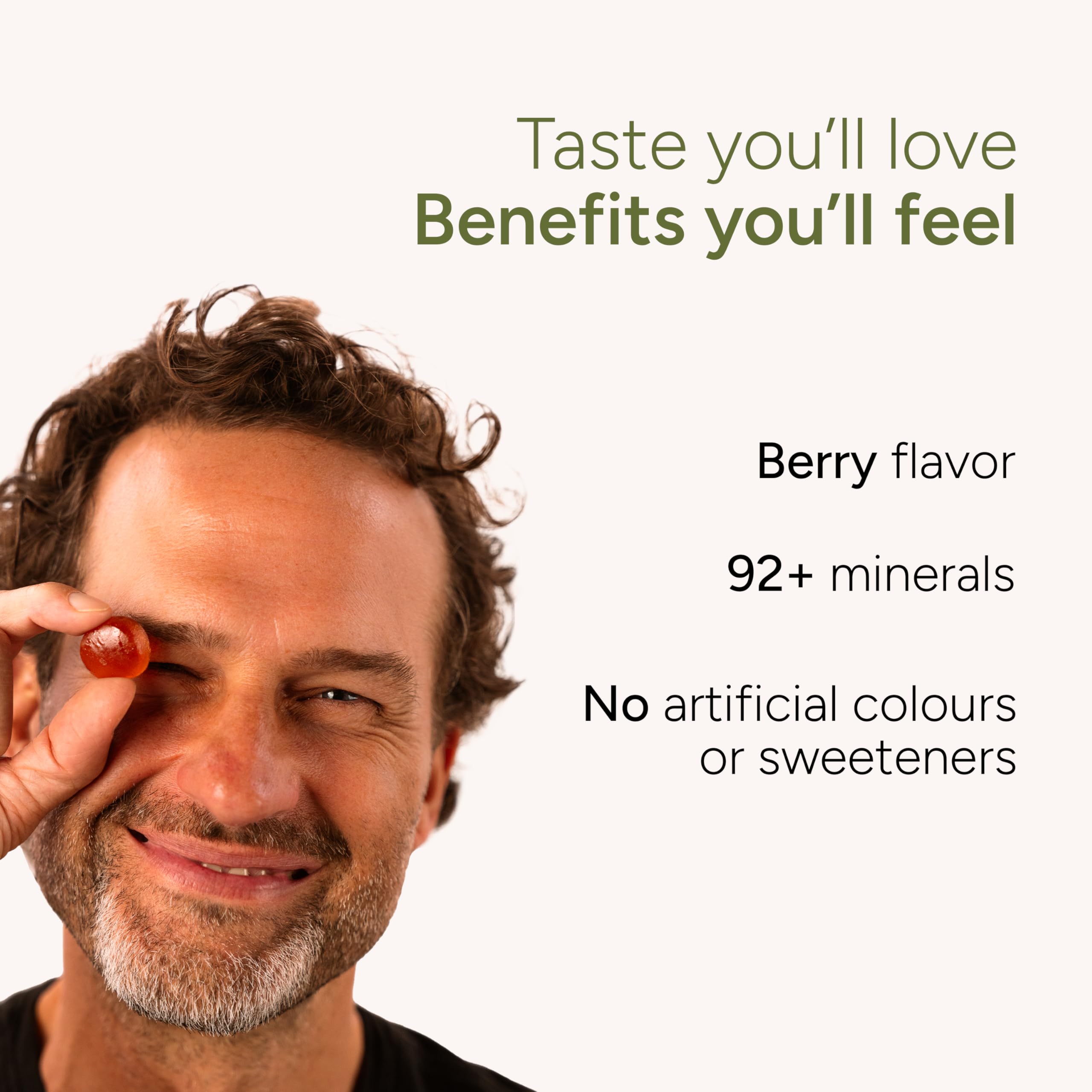 Graphic highlighting 92+ minerals in Sea Moss gummies