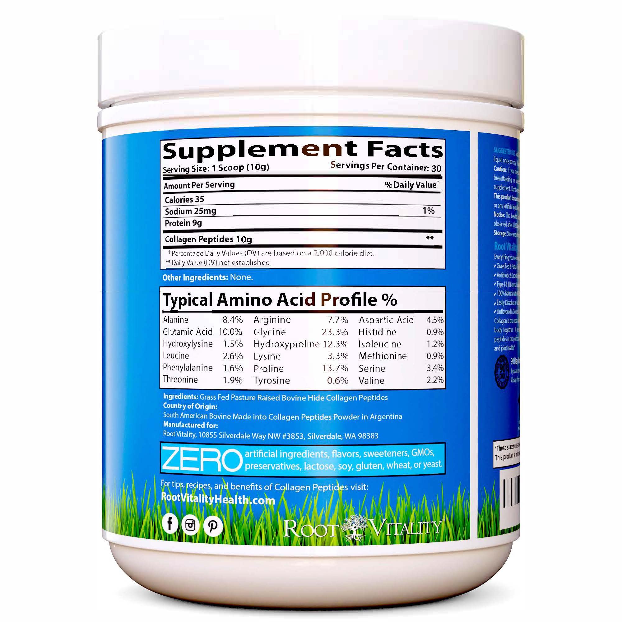 Collagen peptides used as a coffee creamer