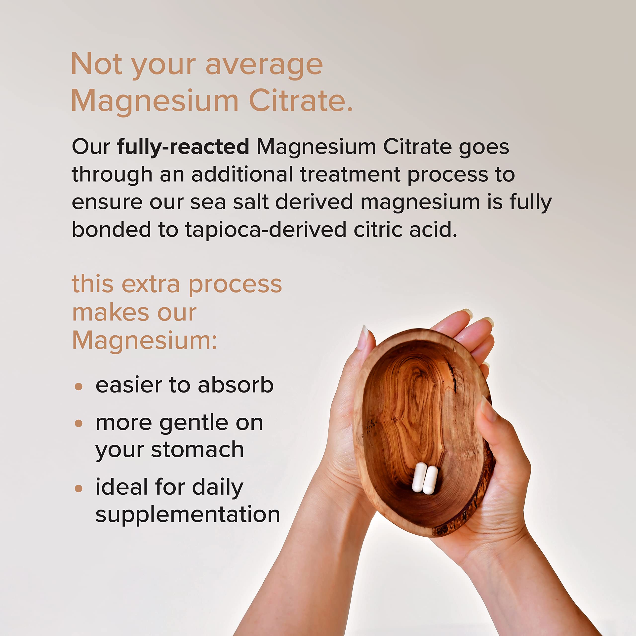 Close-up of Rootcha label displaying product name and 120 capsules