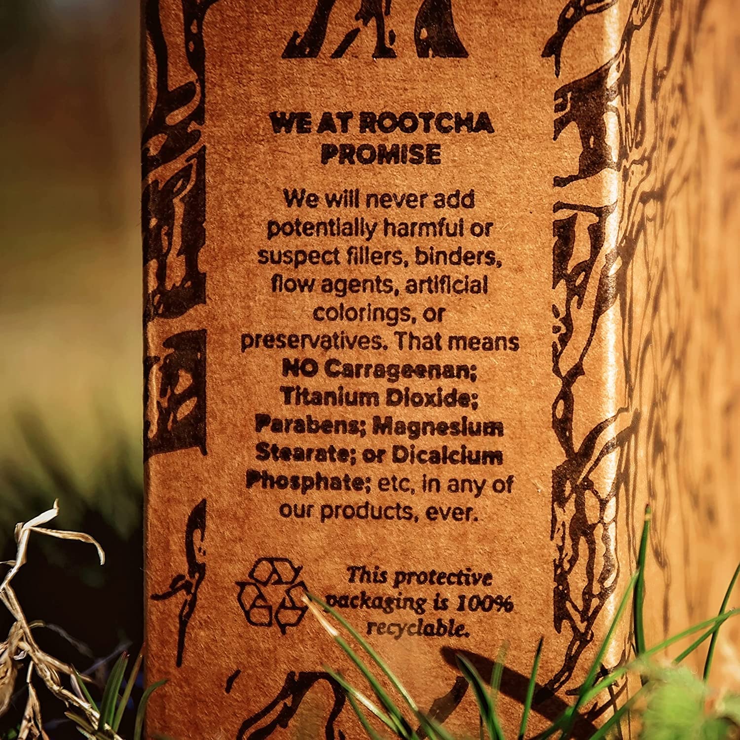 Icons indicating Non-GMO, Gluten Free, Soy Free, Dairy Free, and Vegan-Friendly