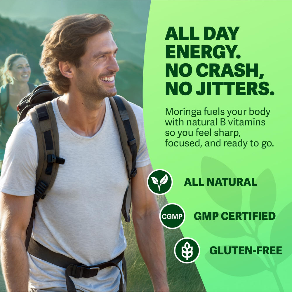 Close-up of Rosabella Moringa Capsules label