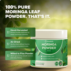 Rosabella Moringa Powder packaging in a 3.7 oz pouch