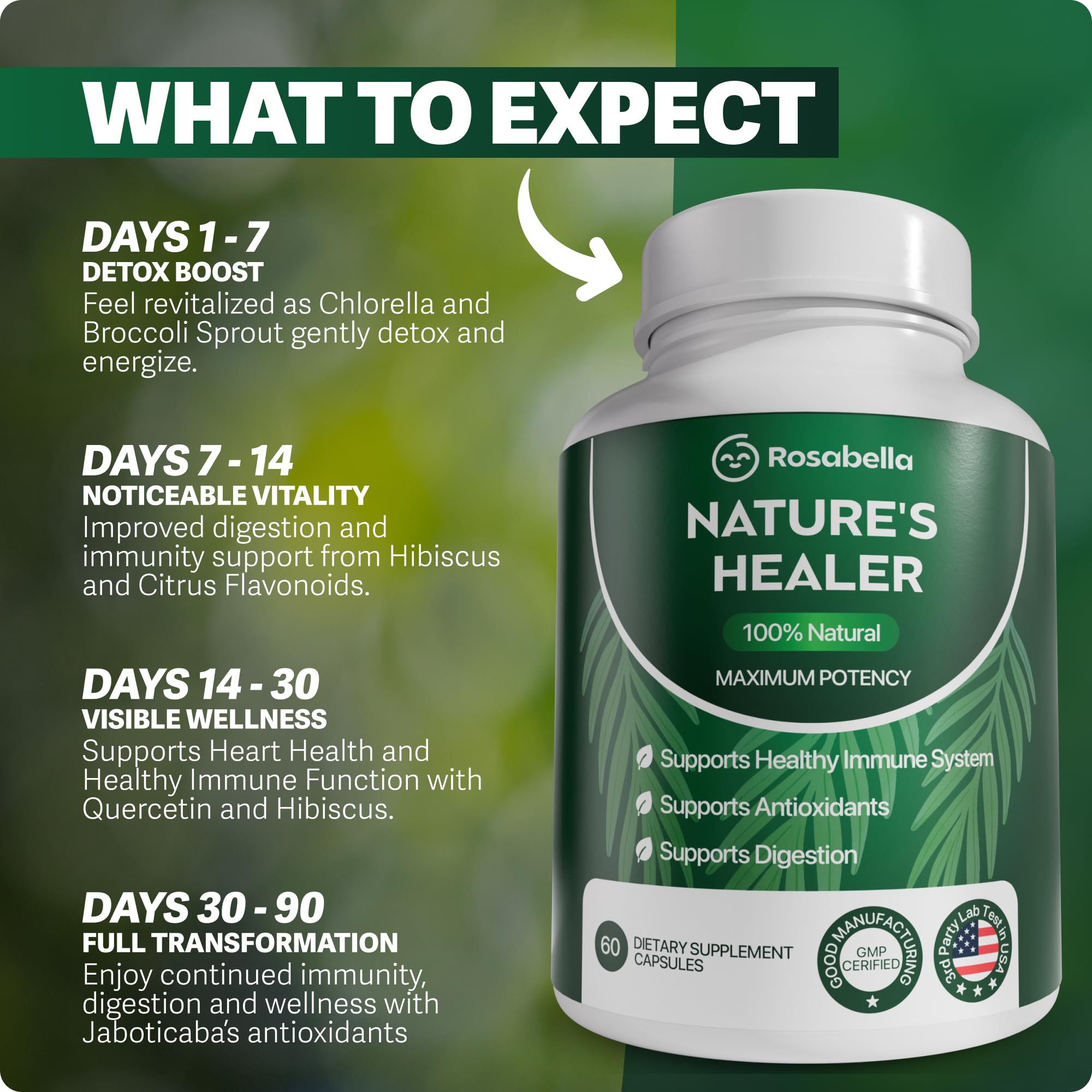 Lifestyle scene showing Rosabella as part of daily wellness routine