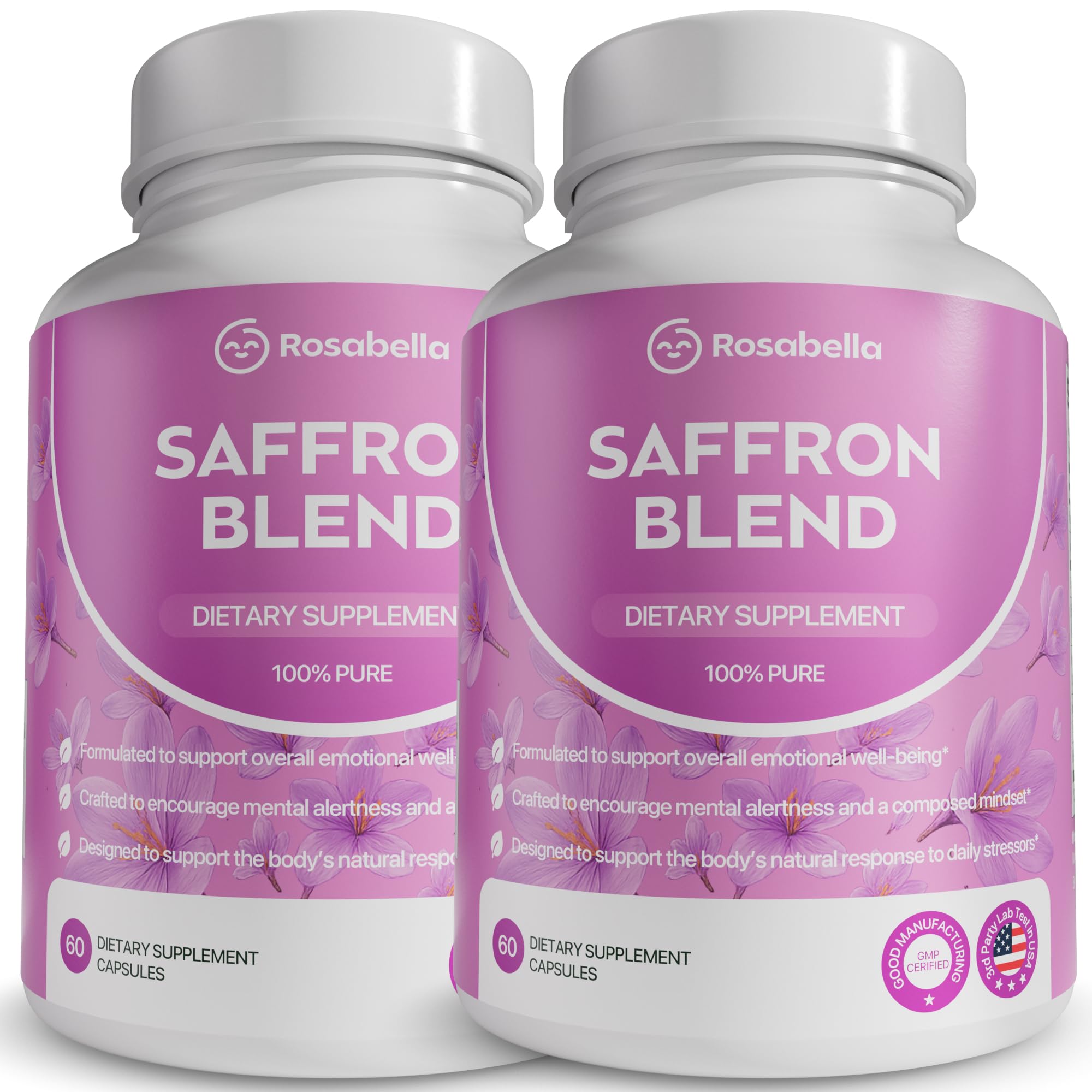 Rosabella Saffron Blend bottle label