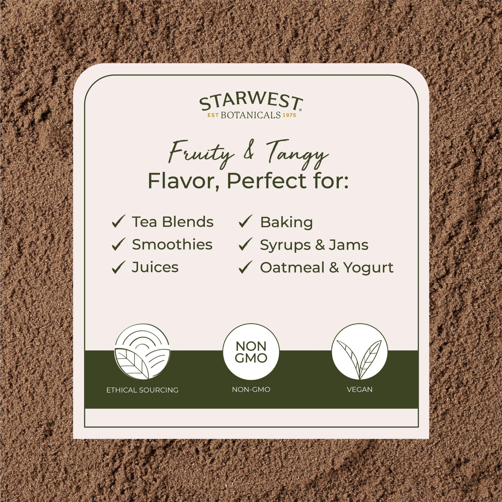 Kosher and Non-GMO certification visuals on rosehips powder