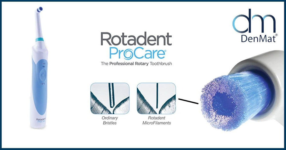 Rotadent ProCare Hollow-Tip replacement brush head ready for use