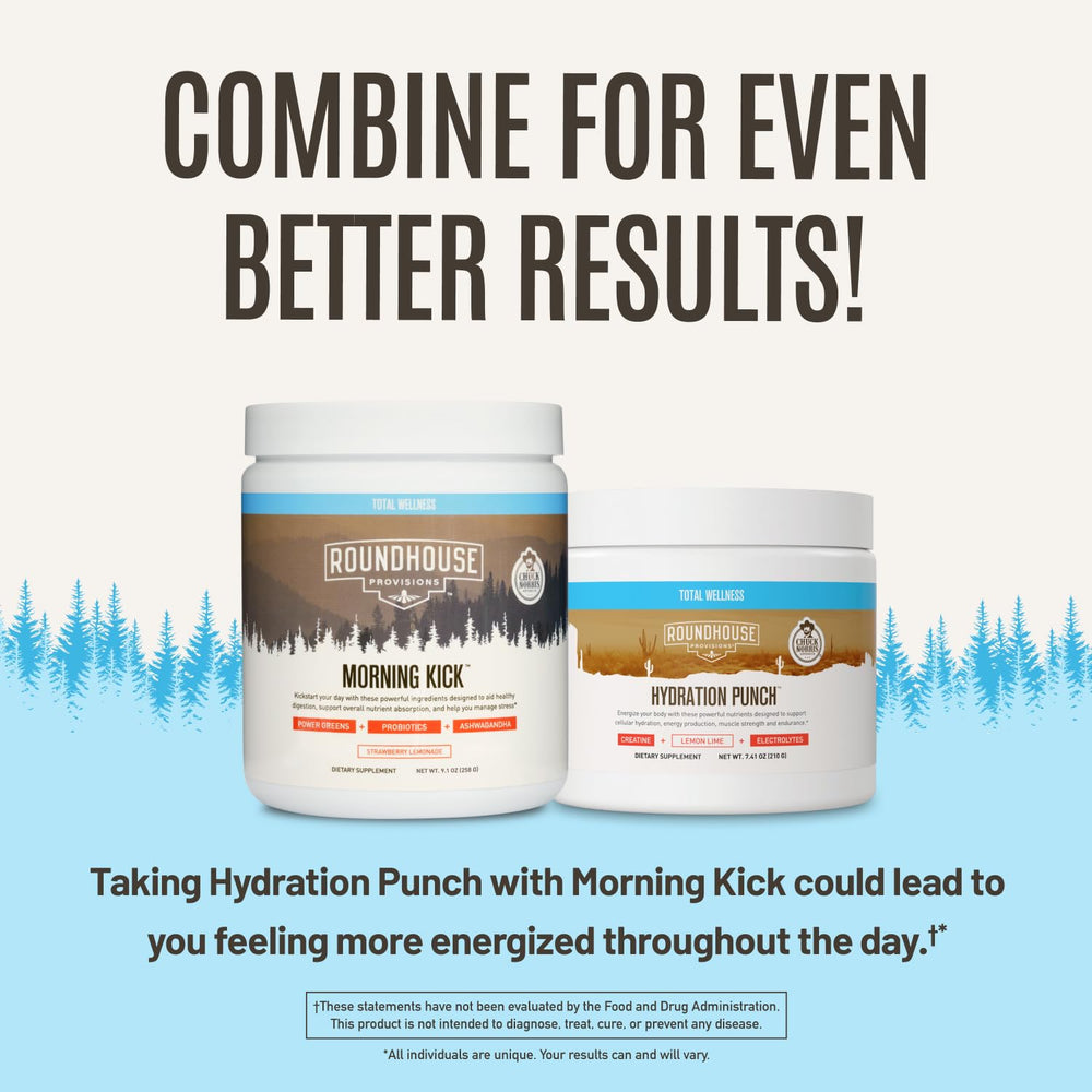 Glass of prepared Hydration Punch ready to drink