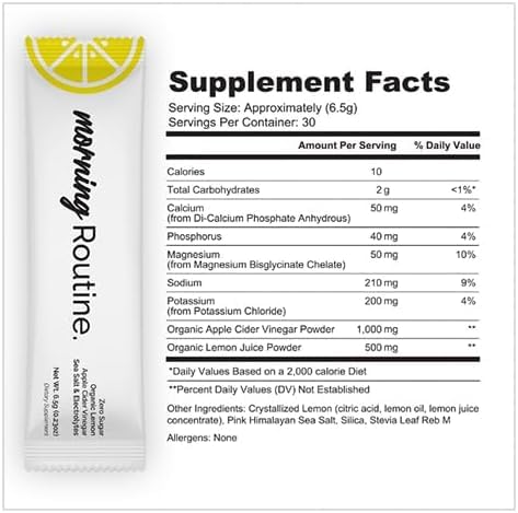 Zero-sugar, keto-friendly Morning Routine electrolyte powder prepared as a drink