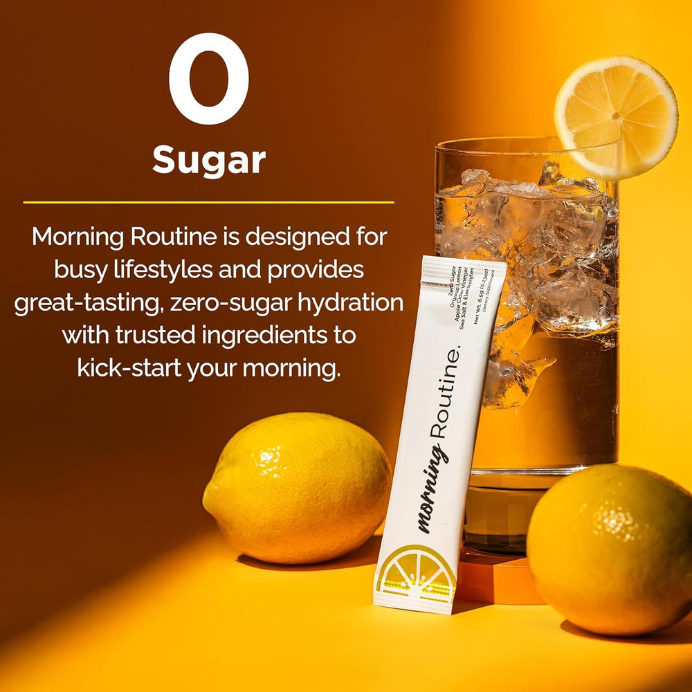 Travel-friendly Morning Routine hydration packets for on-the-go hydration