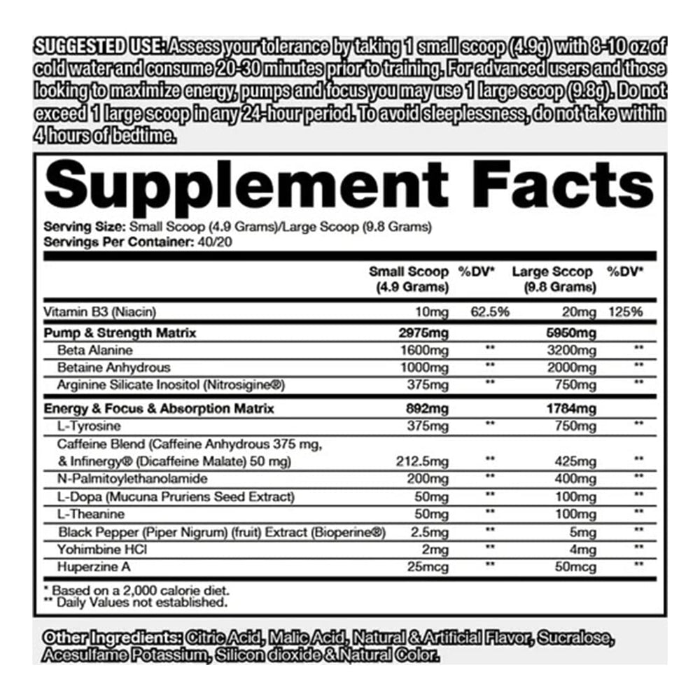 Rowten Connection Venom Extreme pre-workout scoop showcases high-potency energy for workouts.