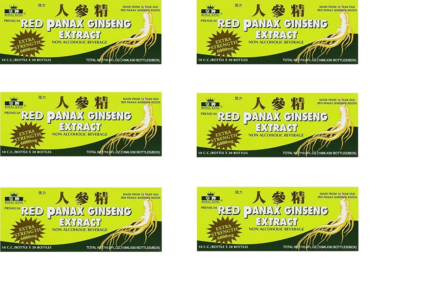 Royal King Red Panax Ginseng 6000mg packaging – 6 boxes