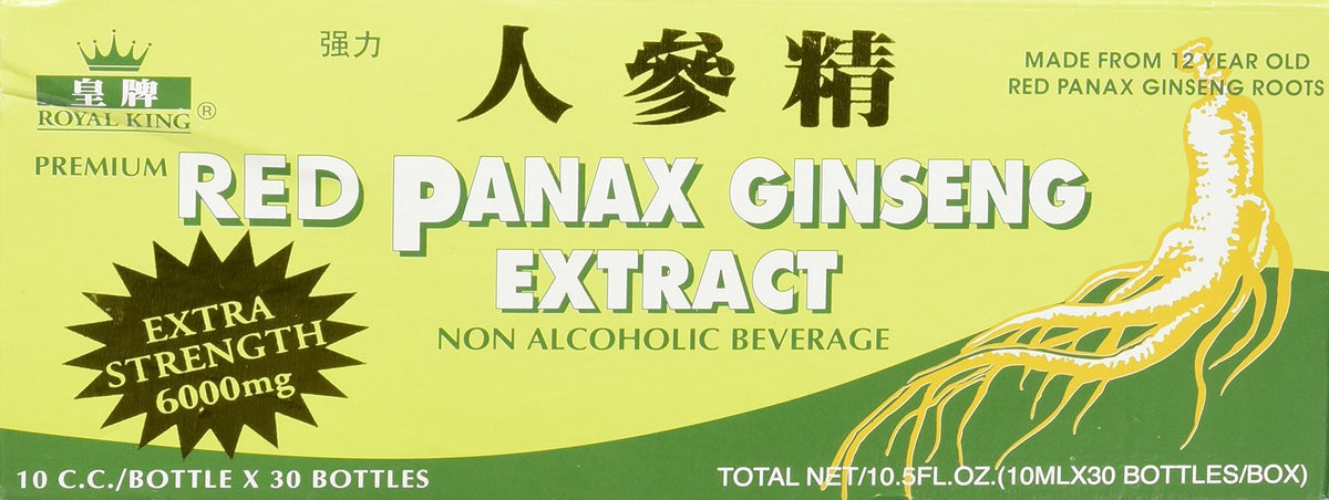 Royal King Red Panax Ginseng Extract 6000mg bottle - 0.33 fl oz, pack of 30