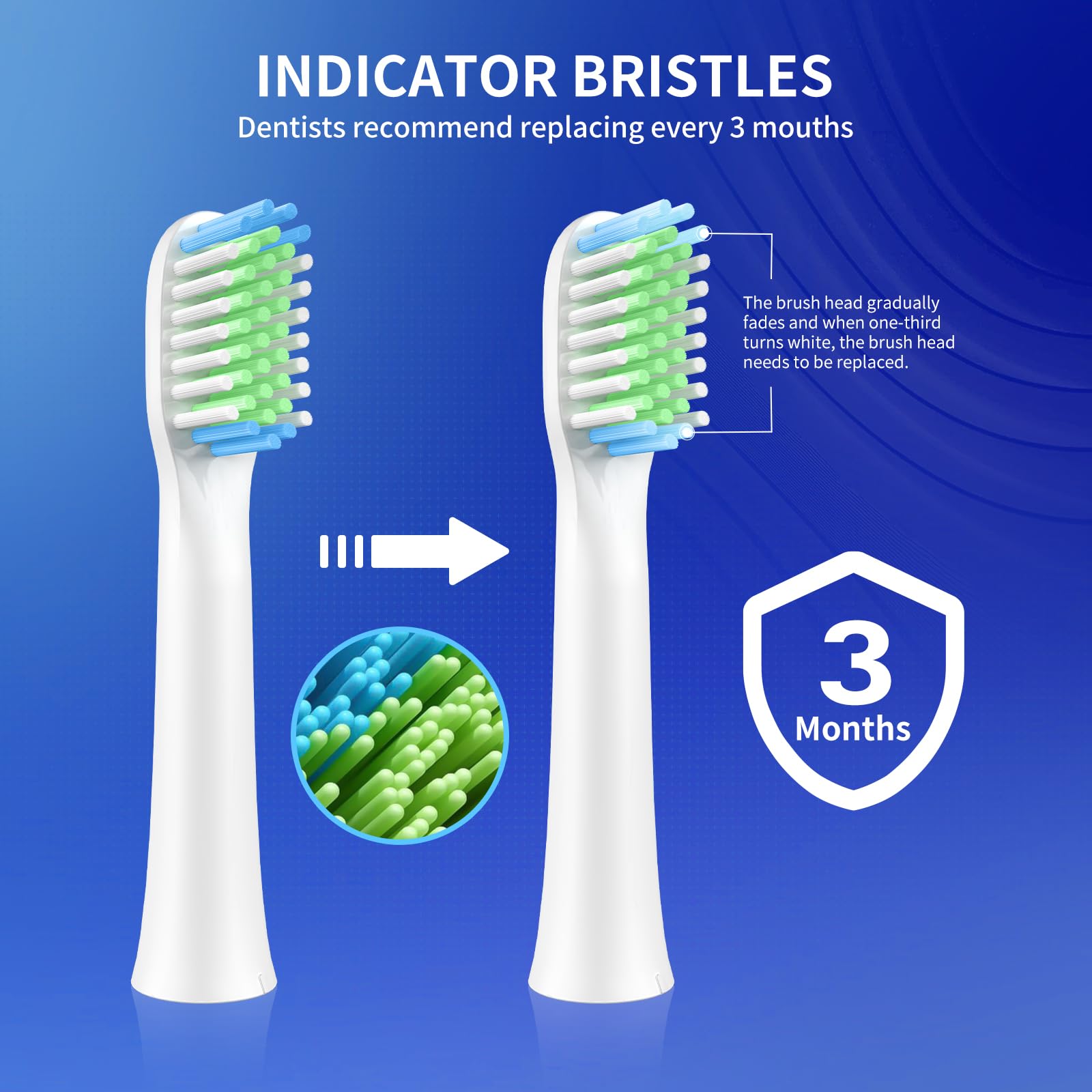 Replacement head being easily installed onto Rtauys M5 toothbrush handle